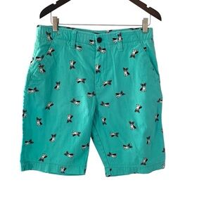 Plugg Flex French Bulldog Print Chino Shorts Men Size 30